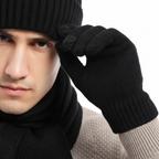 Drieledig gebreid winteraccessoire set