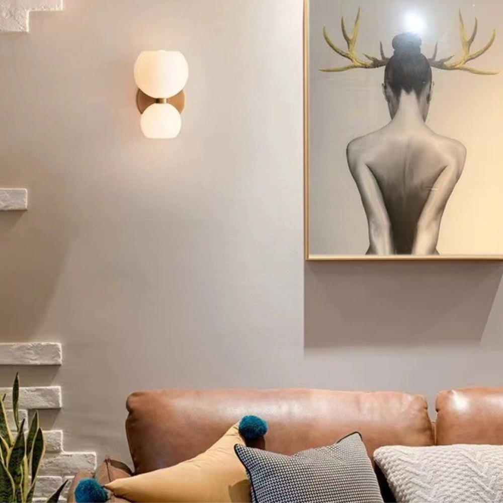Minimalistische dubbele LED wandlamp