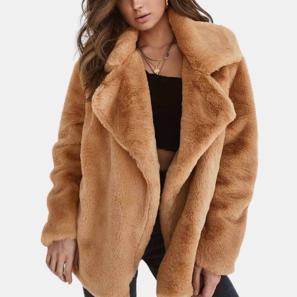 Warme teddy winterjas voor dames Ellle