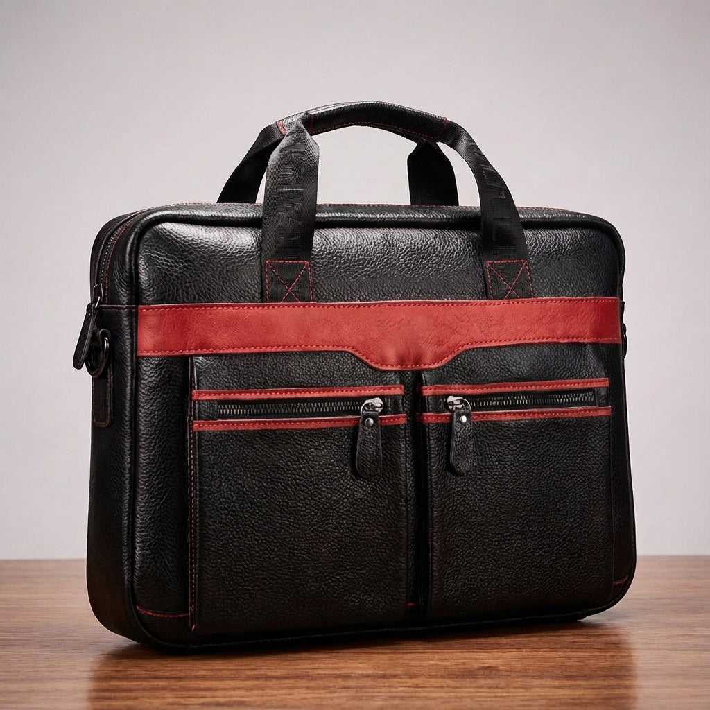 Echte leren laptoptas