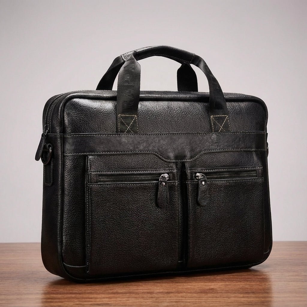Echte leren laptoptas