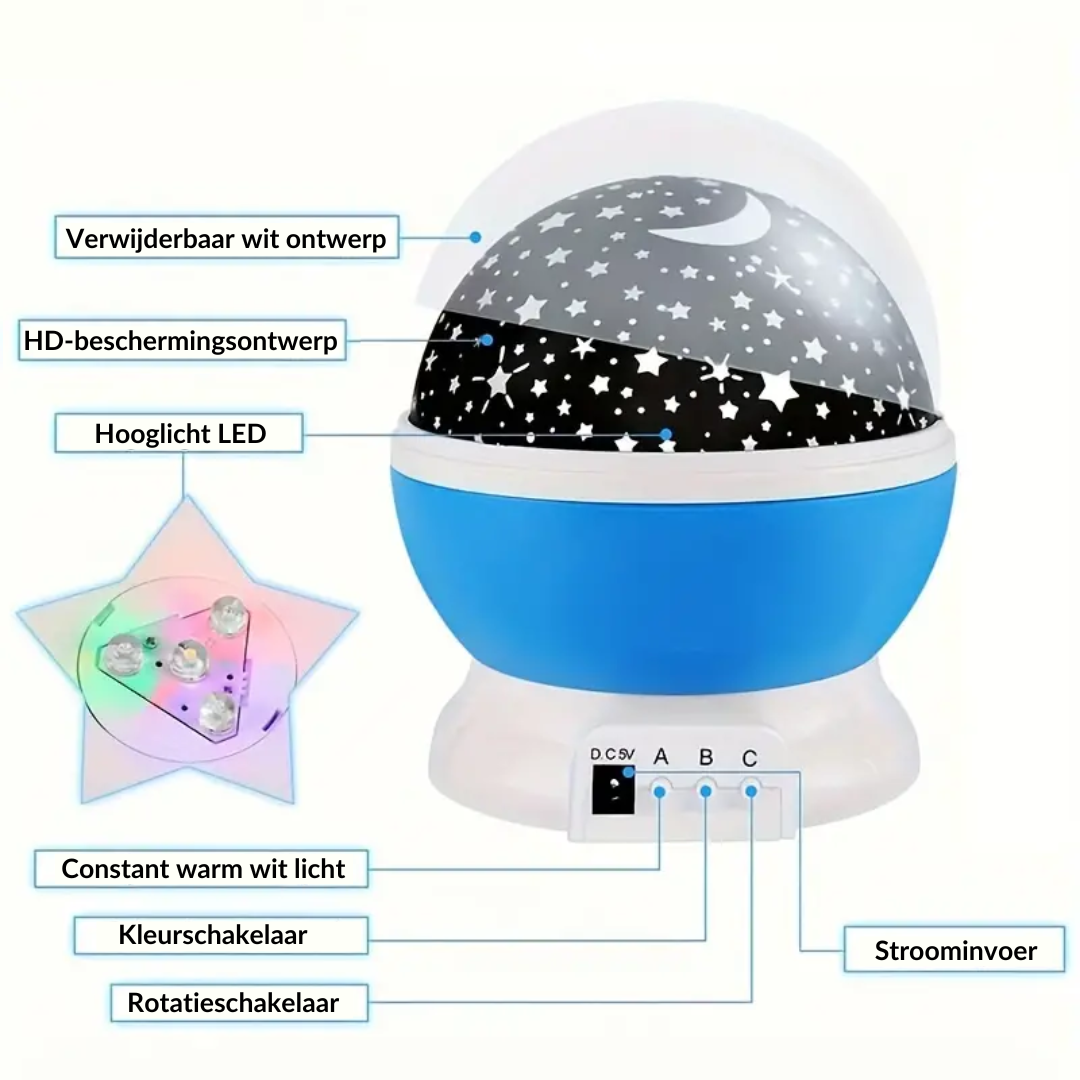 Sterrenprojector nachtlamp