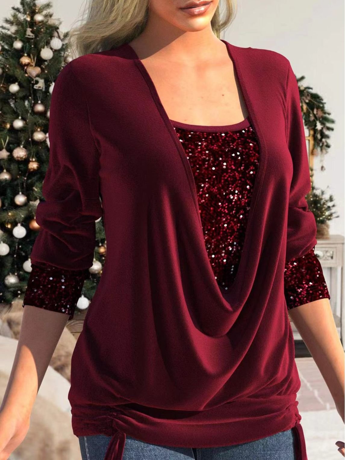 Glamour en comfortabele sparkle top