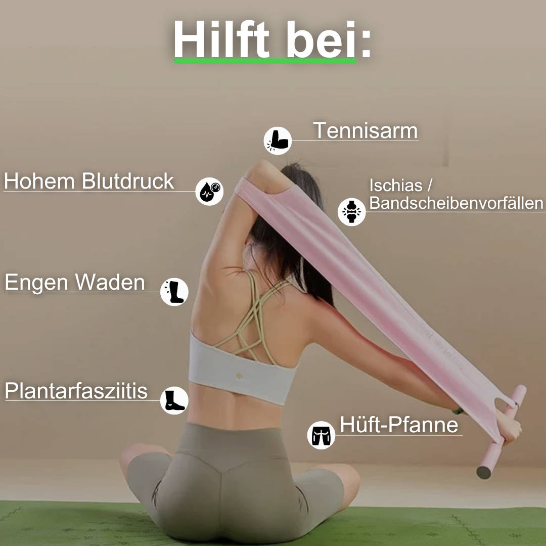 Elastische trainingsband met handvatten & voetlussen