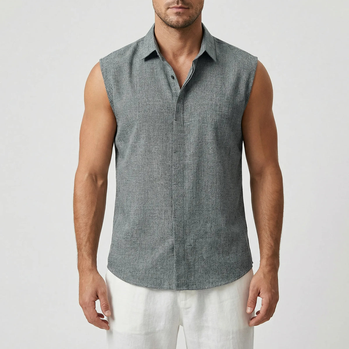 Effen mouwloos zomershirt