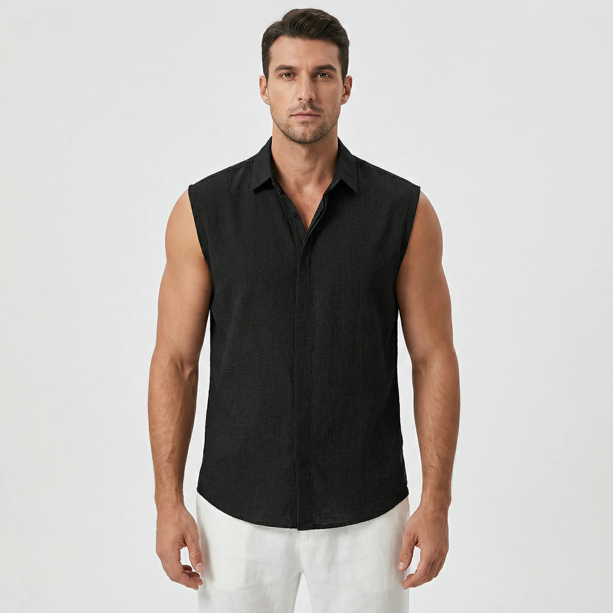 Effen mouwloos zomershirt
