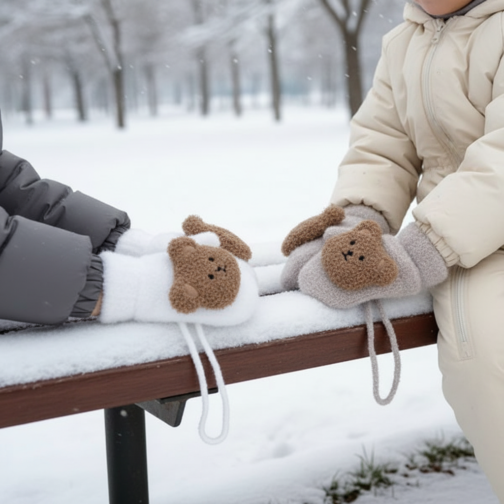 Één maat babys handschoenen