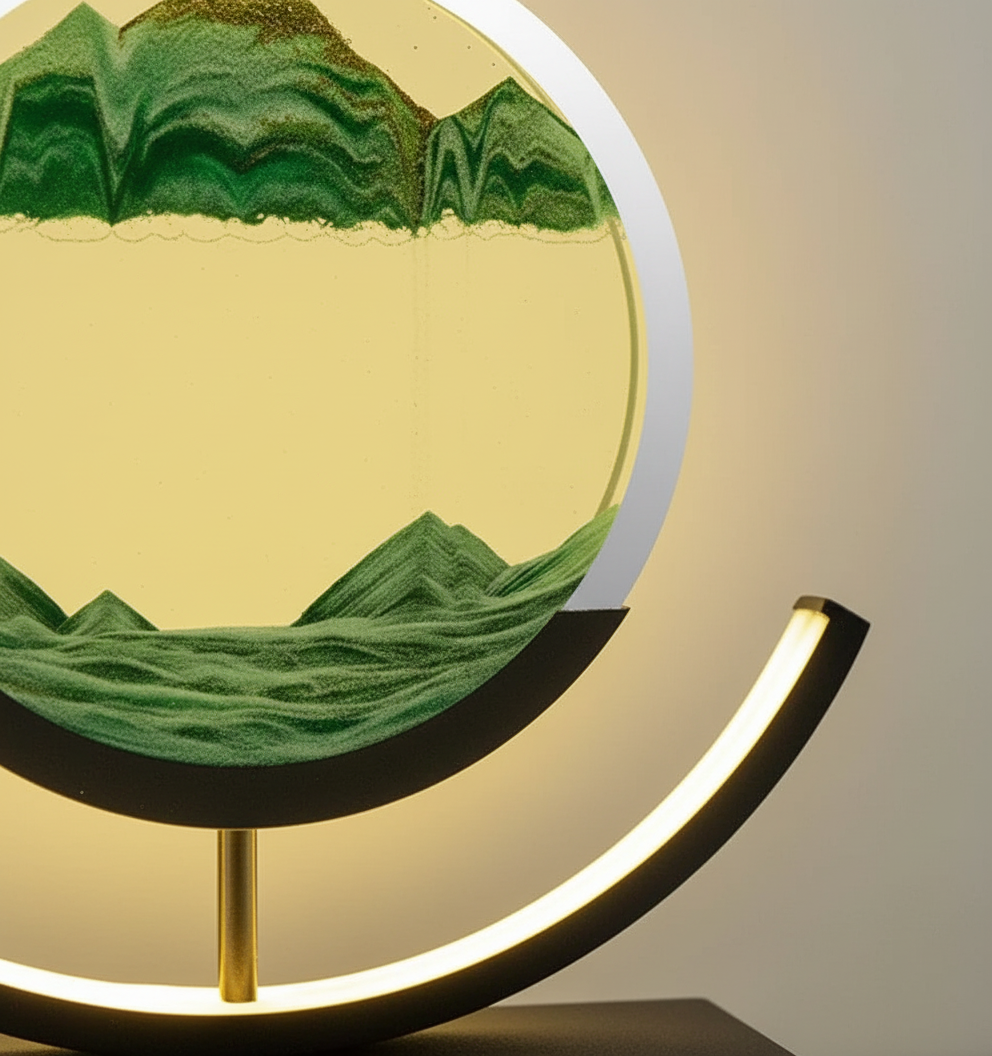Unieke zandlandschap lamp