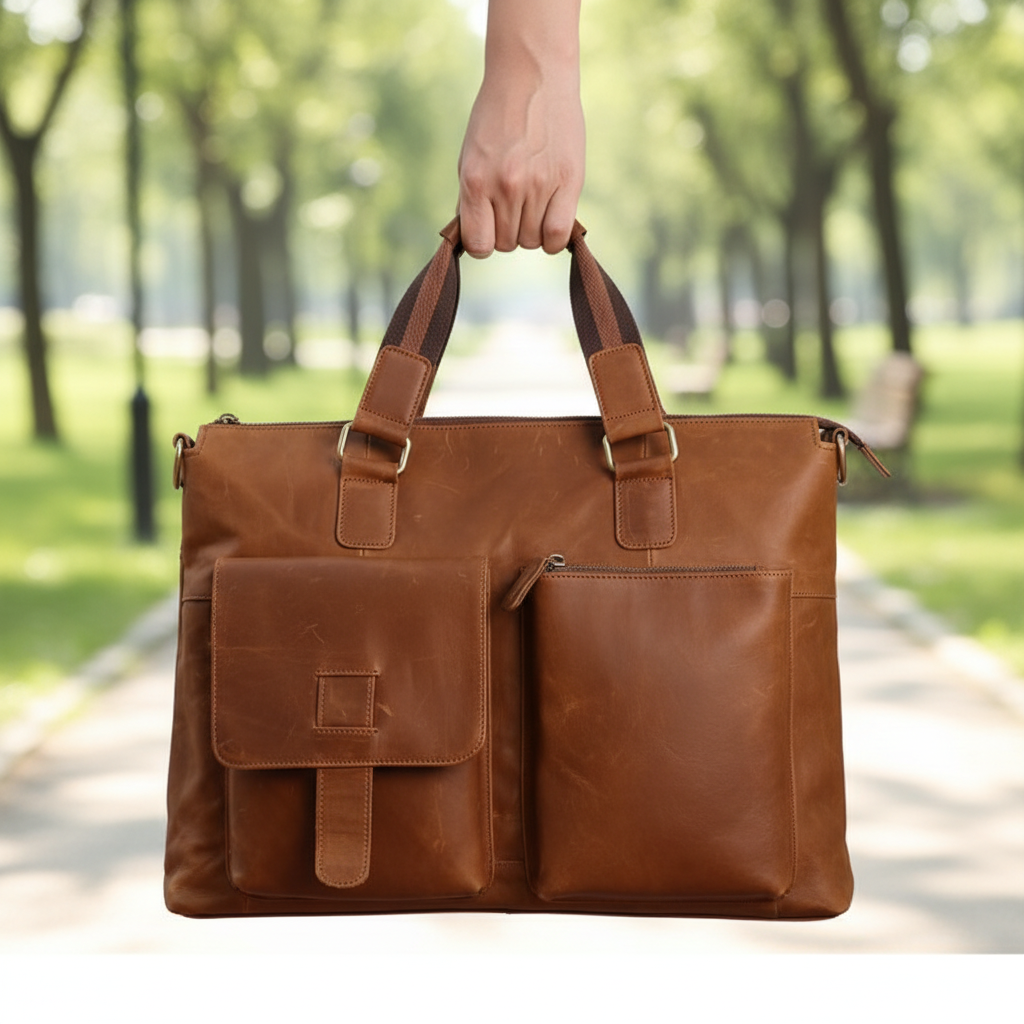 Extravagante leren tas