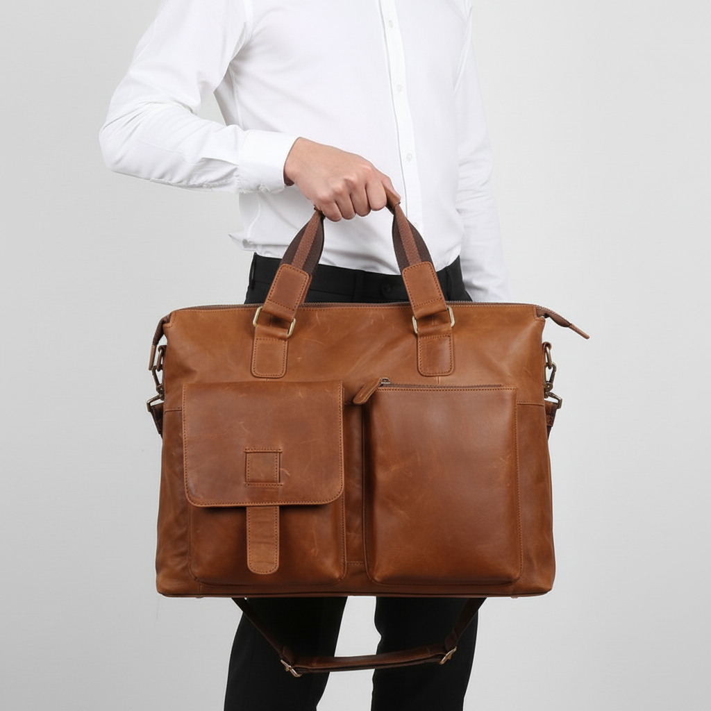 Extravagante leren tas