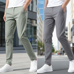 Elastische slim fit broek