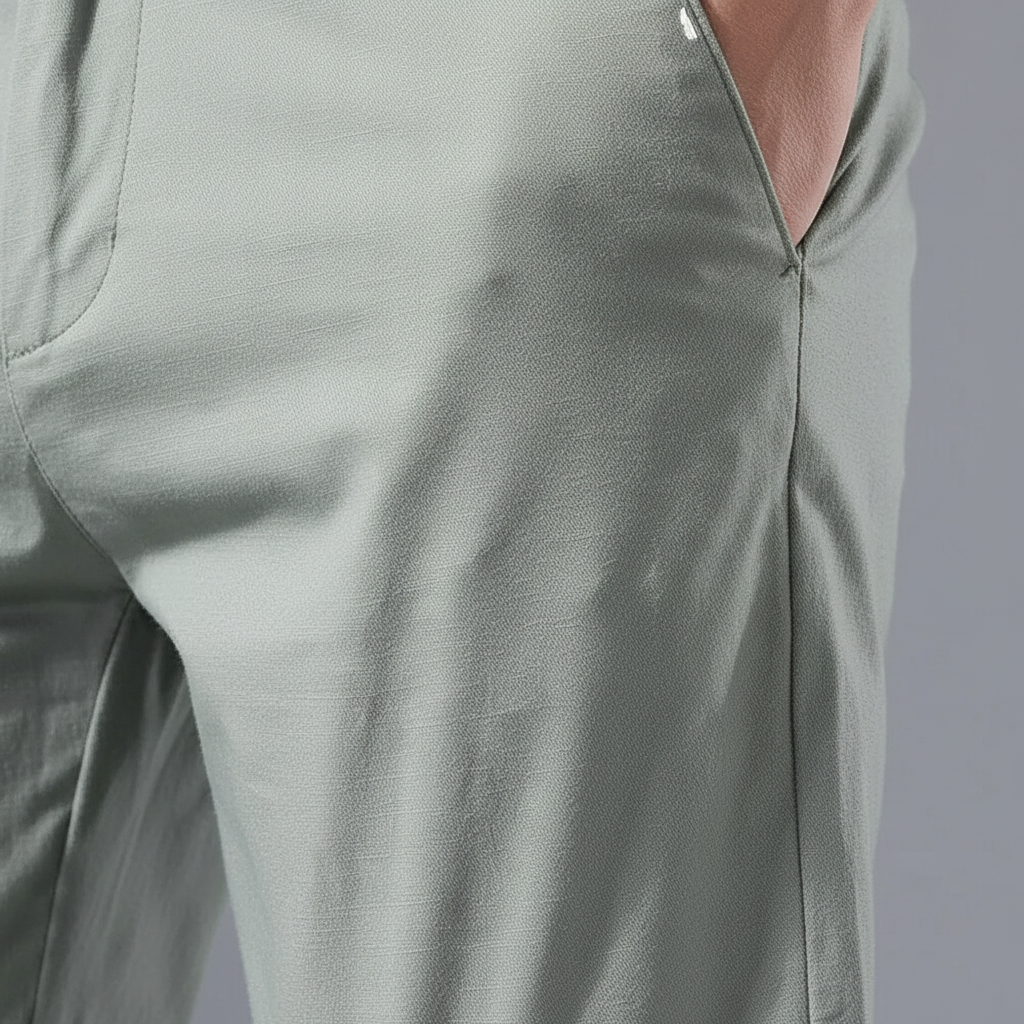 Elastische slim fit broek
