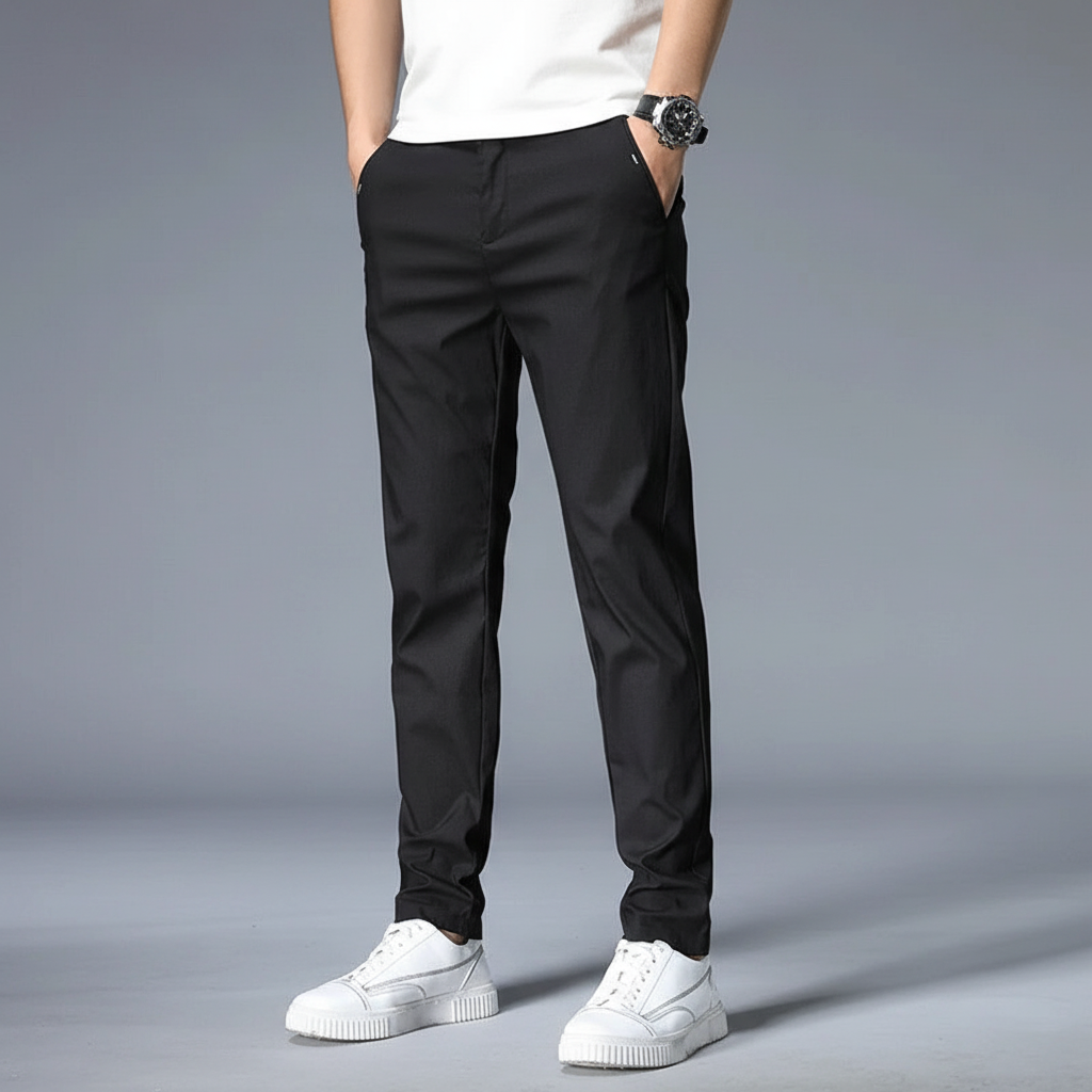 Elastische slim fit broek
