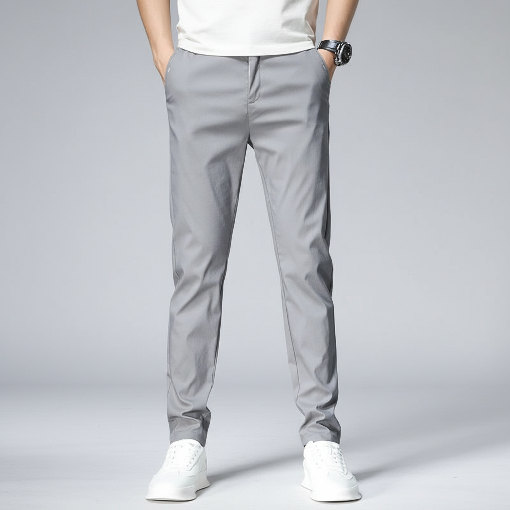 Elastische slim fit broek