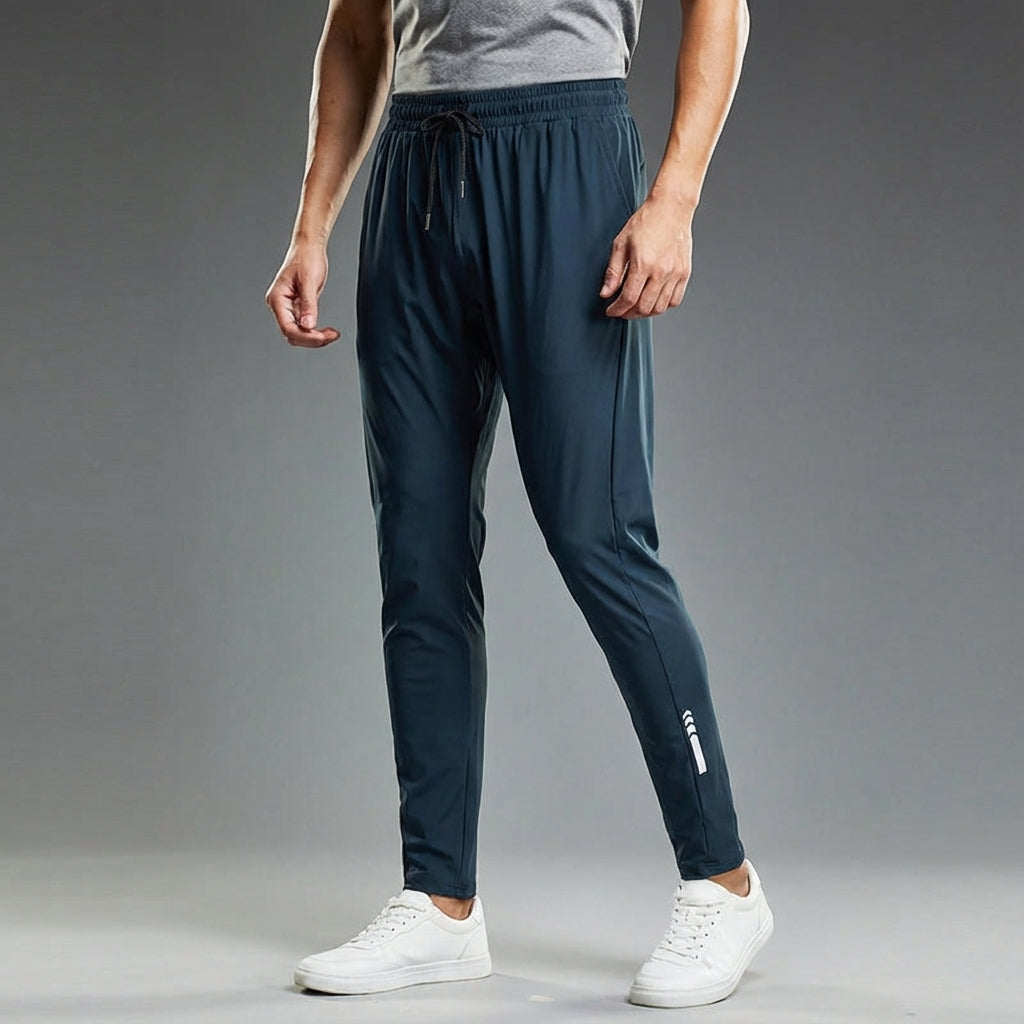Elastische trainingsbroek met elastische tailleband