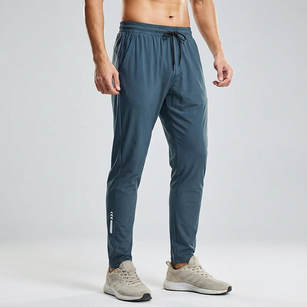 Elastische trainingsbroek met elastische tailleband