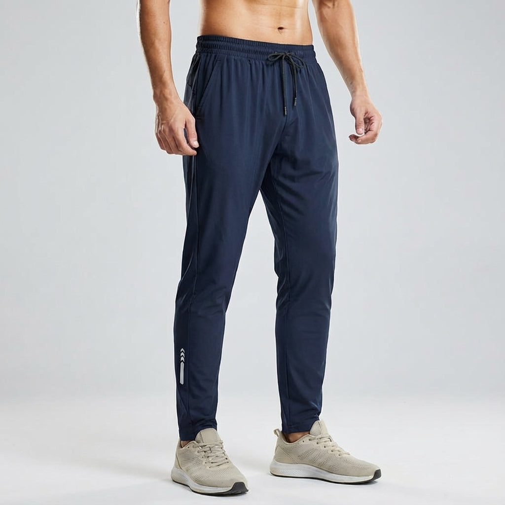 Elastische trainingsbroek met elastische tailleband