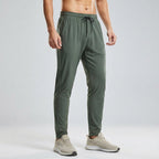 Elastische trainingsbroek met elastische tailleband