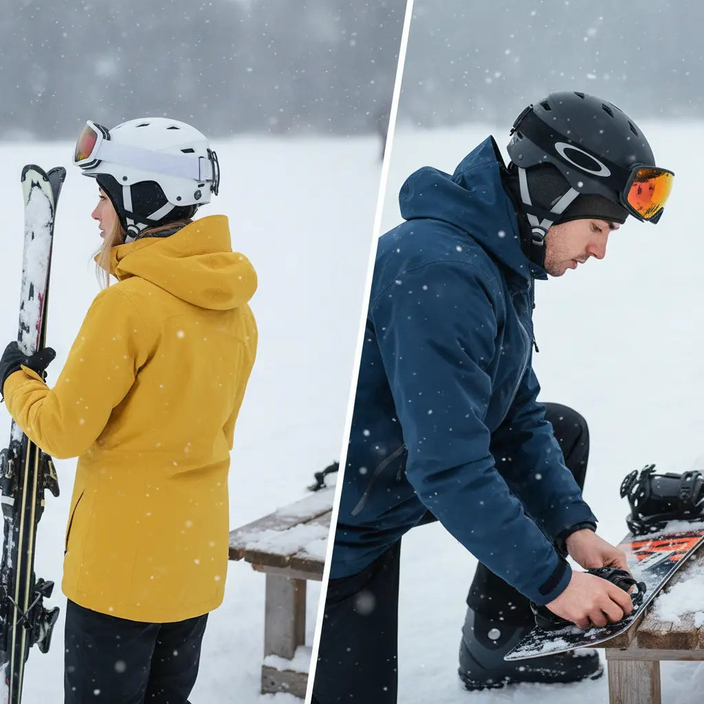 Elastische winterhelm met thermische voering