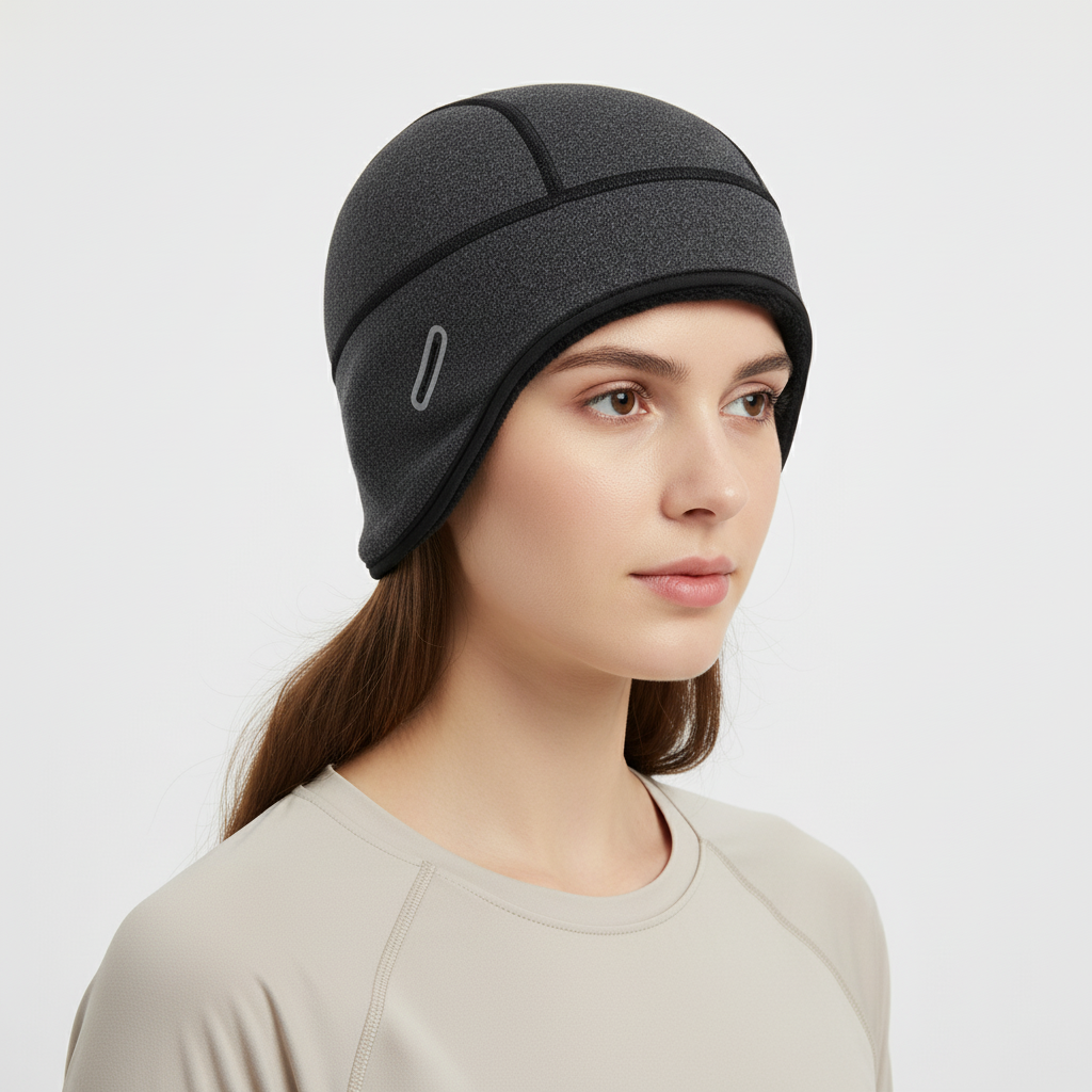 Elastische winterhelm met thermische voering