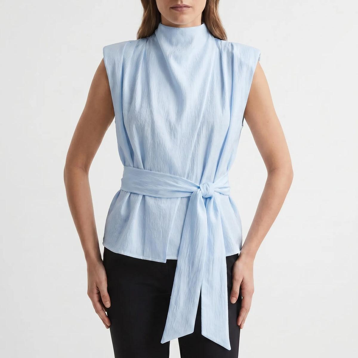 Top met taillestrik