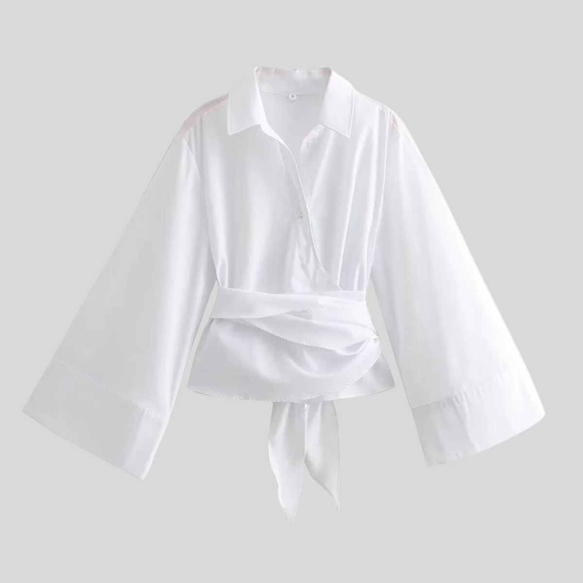 Overslagblouse met wijde mouwen