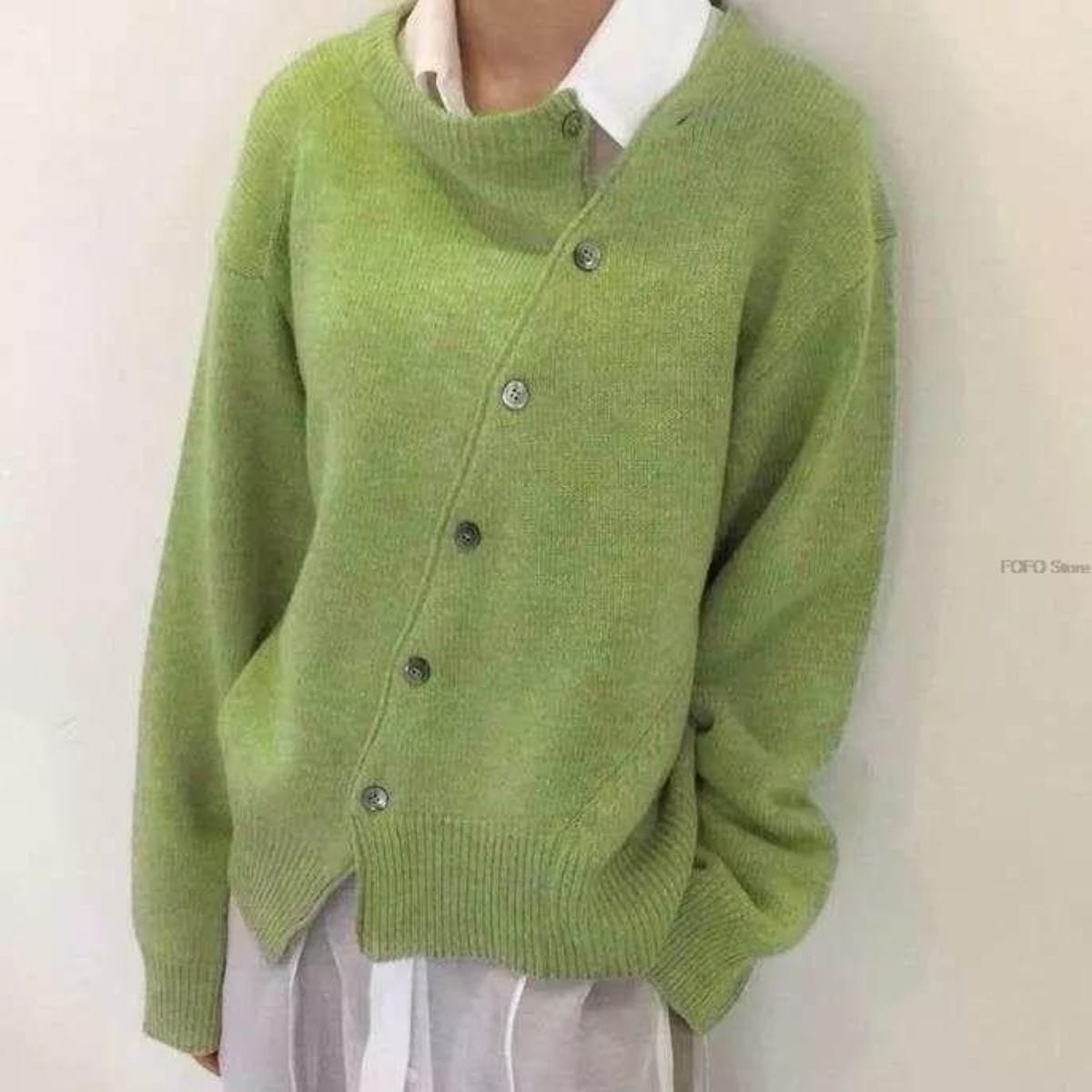 wikkelcardigan met knoopdetail — afbeelding 6