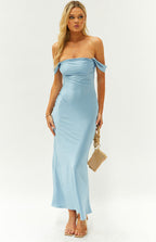 Off-Shoulder maxi-jurk
