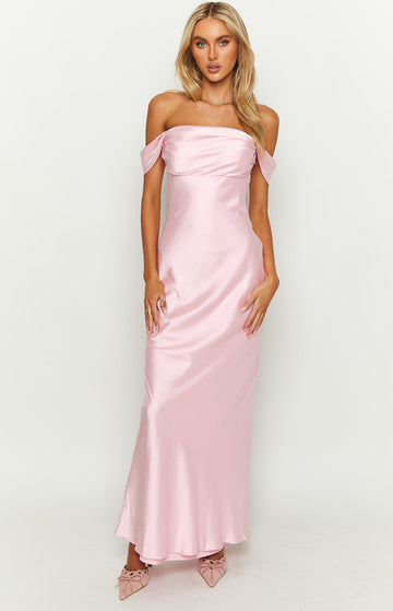 Off-Shoulder maxi-jurk