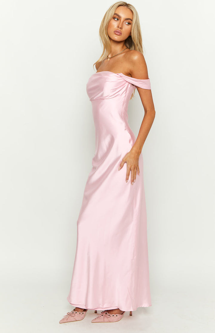 Off-Shoulder maxi-jurk