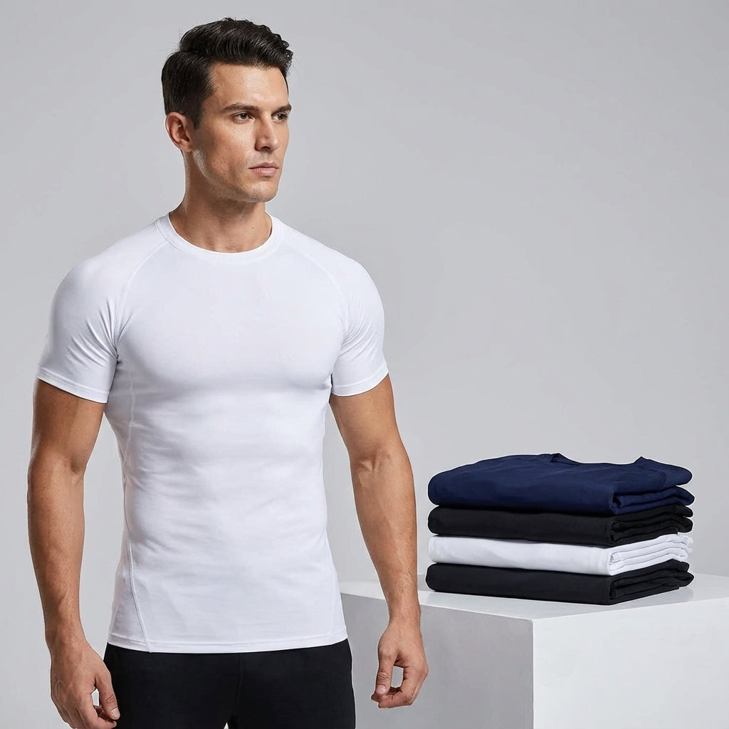 Strak compressie shirt lange mouwen set