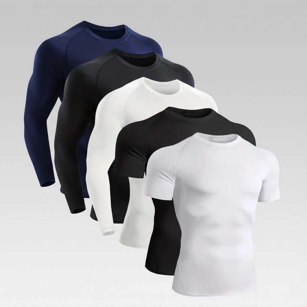 Strak compressie shirt lange mouwen set