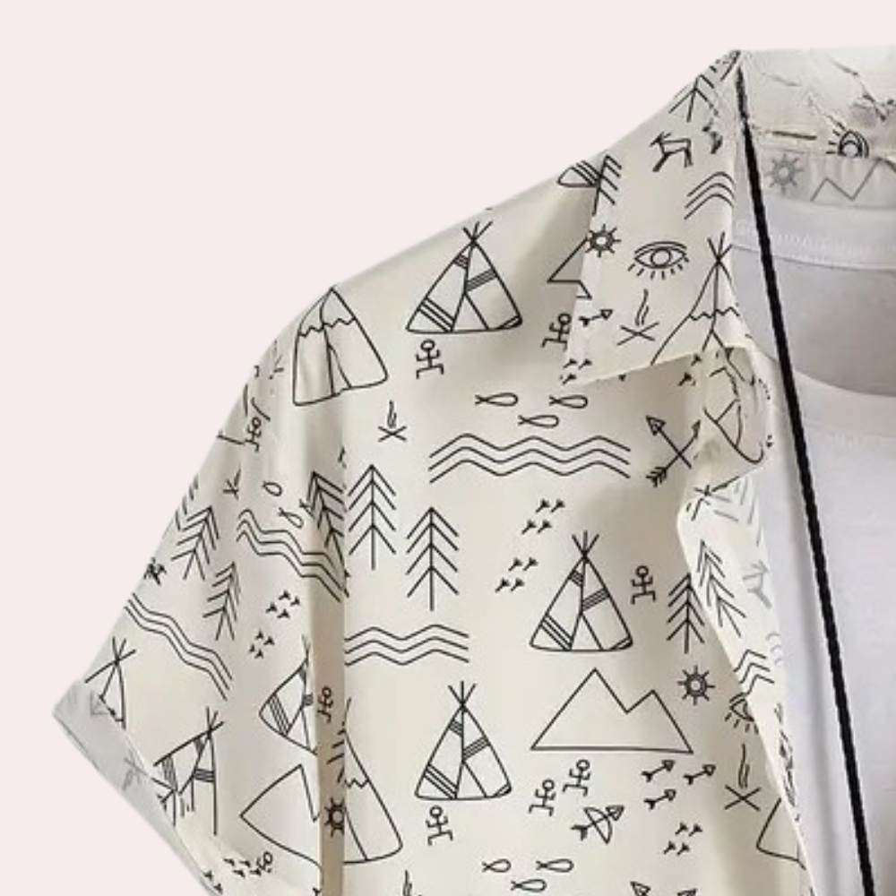 Casual overhemd met print voor heren