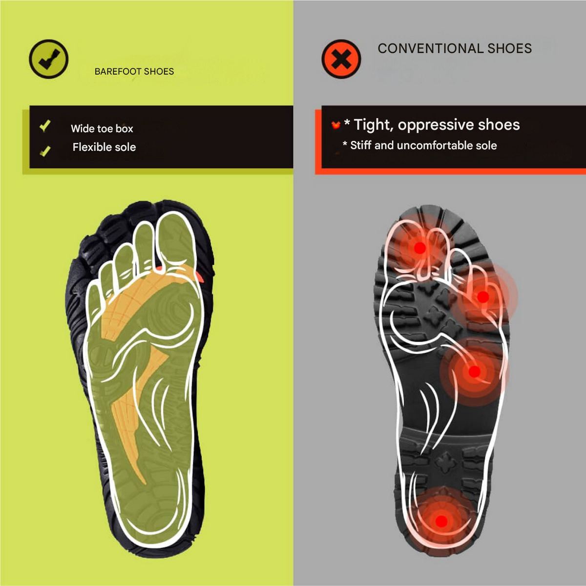 Flexibele barefoot sneaker