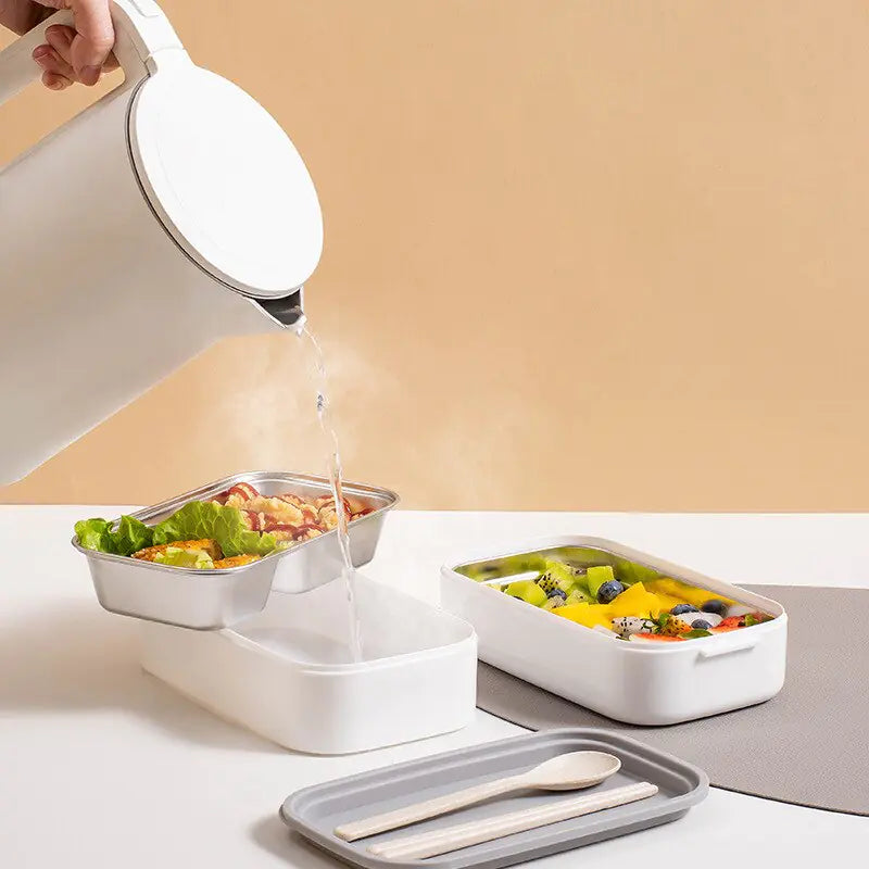 2-Laagse RVS bento lunchbox