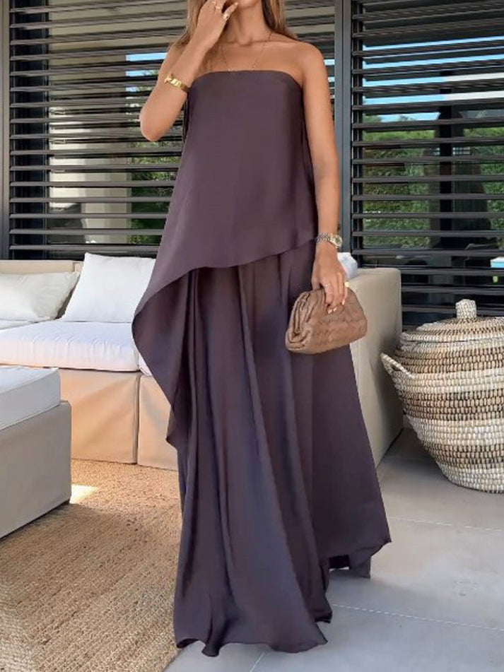 Tweedelige off-shoulder blouse- en maxi-rokset voor dames — afbeelding 11