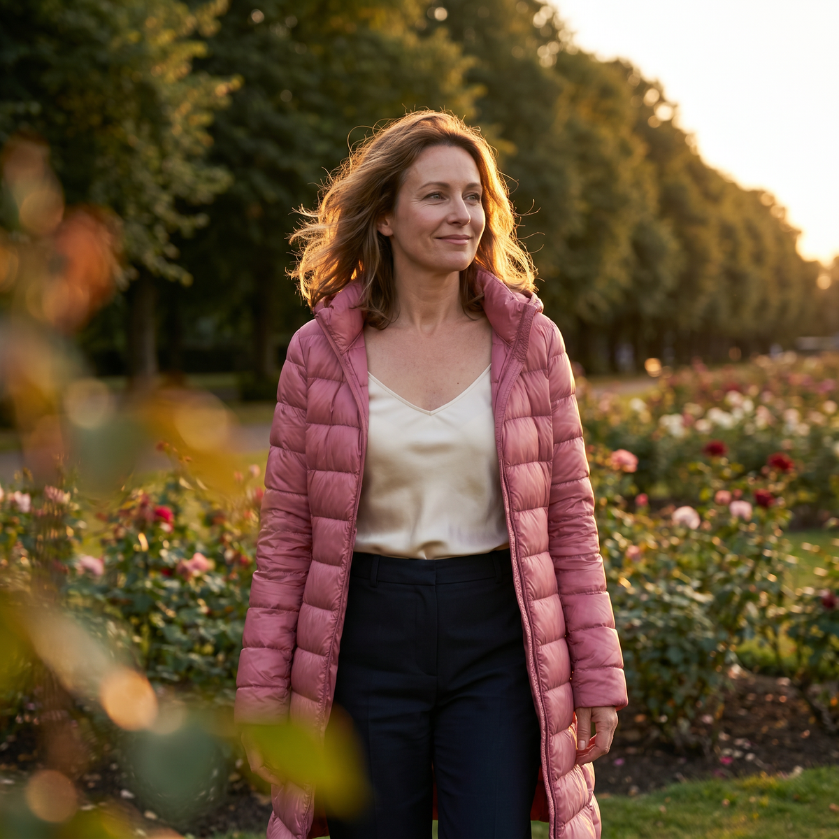 Arya | Lange gewatteerde jas met capuchon en glanzende afwerking