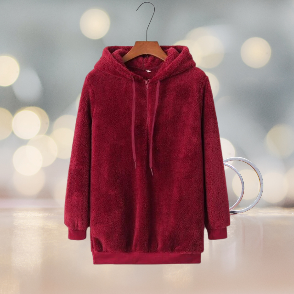 Zacht dames hoodievest voor de herfst