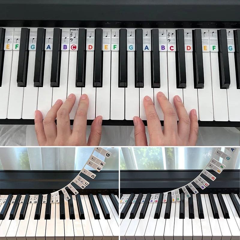 Siliconen notenlabels voor 88 pianotoetsen — afbeelding 2