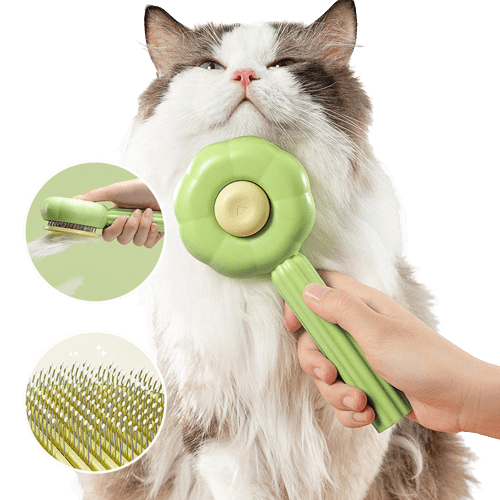 Zelfreinigende kattenborstel