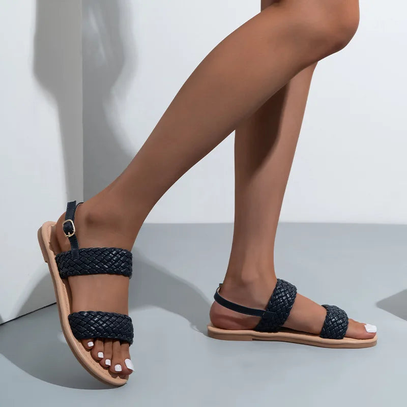 Platte zomersandalen met antislipzool