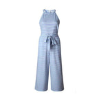 Luchtige & stijlvolle dames jumpsuit met tailleband en strepen