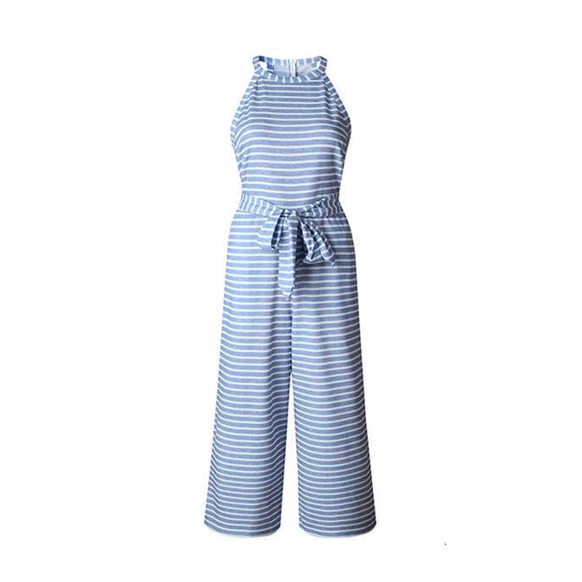 Luchtige & stijlvolle dames jumpsuit met tailleband en strepen