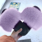 Harige pluizige slippers