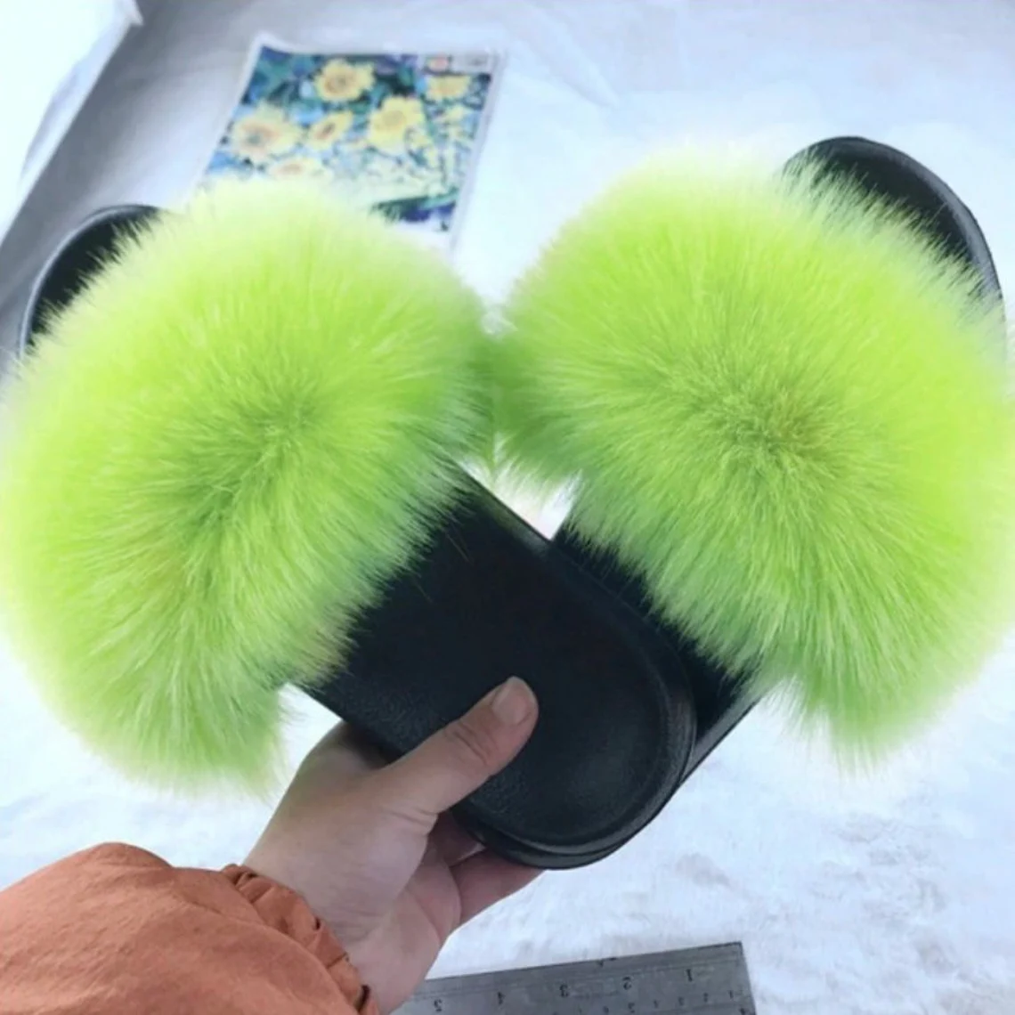 Harige pluizige slippers
