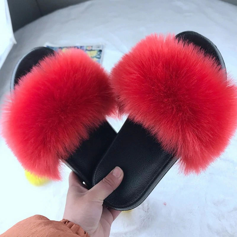 Harige pluizige slippers