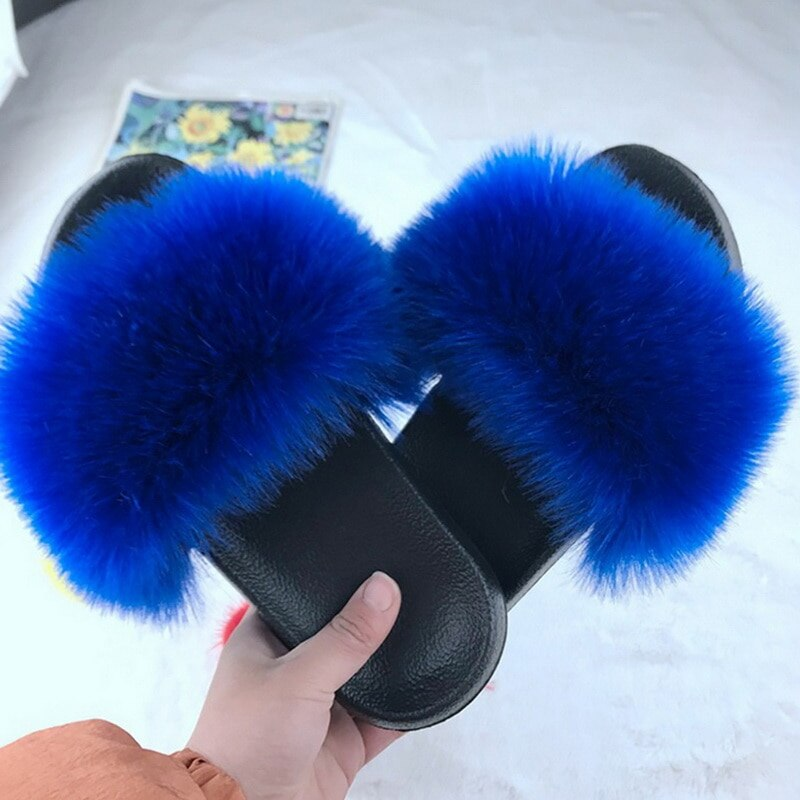 Harige pluizige slippers