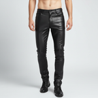 Faux leder herenbroek