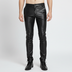 Faux leder herenbroek