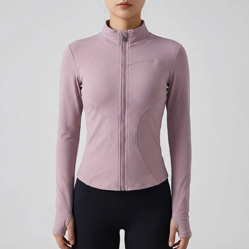Figuuraccentuerende activewearjacke van stretch